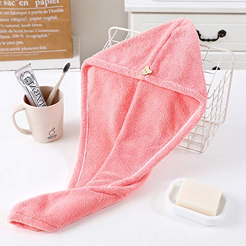 [Australia] - ZENMEBAN 3 Pack Microfiber Hair Towel Wrap for Women, Hair Towel Super Absorbent, Quick Dry Hair Turban for Drying Curly, Long & Thick Hair, 10 inch X 26 inch (Light Blue, Pink, Camel, 3) Light Blue, Pink, Camel 