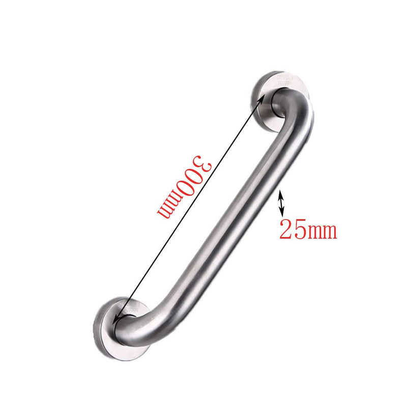 [Australia] - Bathroom Grab Bar Stainless Steel Bath Grab Shower Safety Handle Towel Holder Door Handle for Kids Elderly Disabled Injured Bathroom Safety Aid 12 inch / 300 mm 