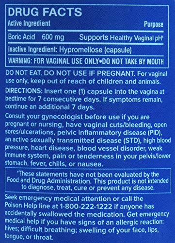 [Australia] - Boric Acid Suppositories (600mg) for Healthy Feminine pH Support. 30 Vaginal Suppository Capsules - by Doctor MK's® Natural 
