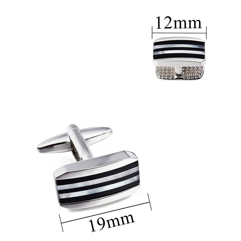 [Australia] - HAWSON Cufflinks and Studs for Men-Fashion Men Tuxedo Shirt Cufflinks and Studs Set for Regular Weeding Business Accessories Silver 