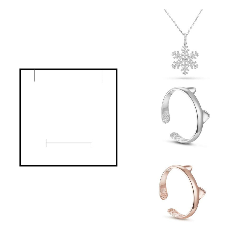 [Australia] - BENECREAT 8 Pack Kraft Square Cardboard Jewelry Boxes Marble White Necklace Pendant Box for Jewelry Set, 3.58x3.58x1.14 Inches Necklace Box Necklace Box (3.58x3.58x1.14 Inches) 