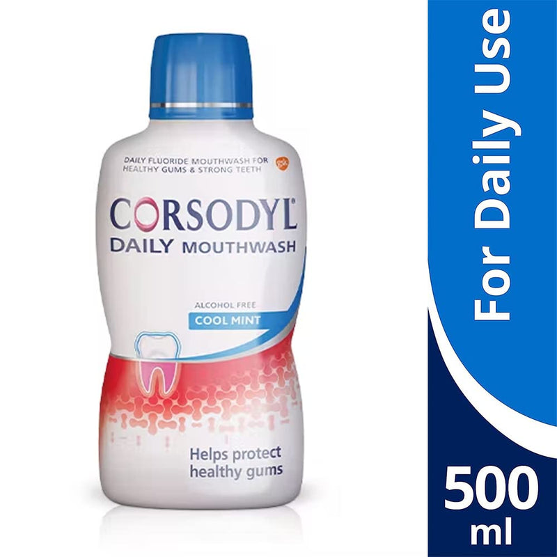 [Australia] - Corsodyl Daily Gum Care Mouthwash Alcohol Free Cool Mint 500ml White 