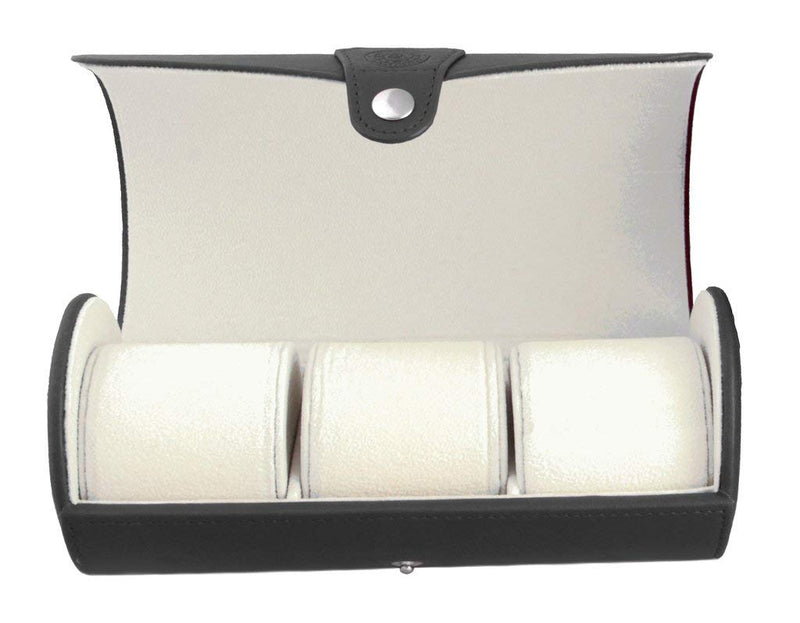 [Australia] - CASE ELEGANCE Vegan Leather Travel Watch Case Roll Organizer Classic Black 