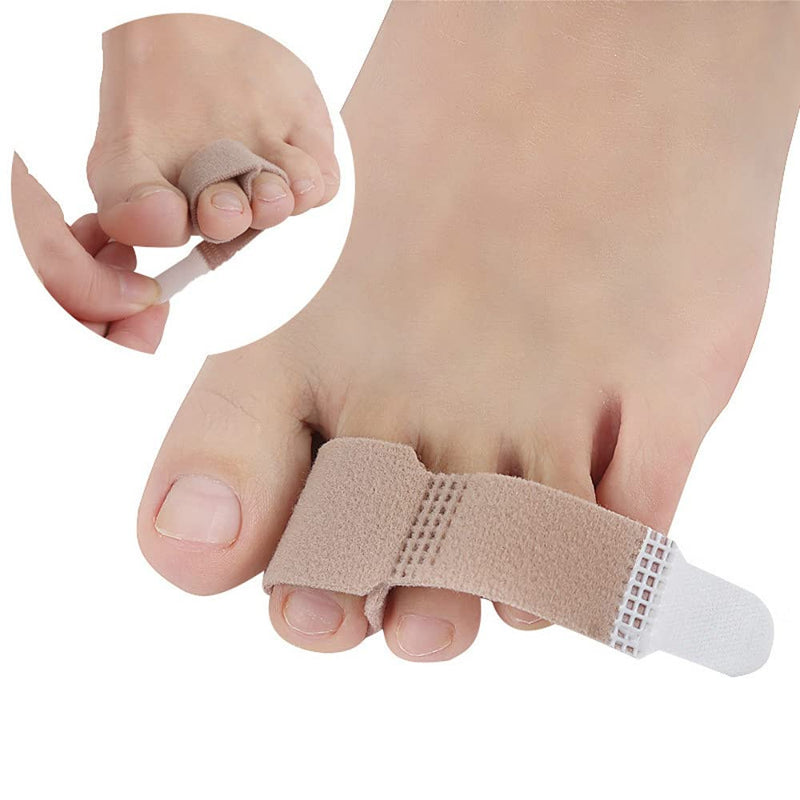 [Australia] - Broken Toe Wraps Cushioned Bandages Hammer Toe Separator Splints Fabric Toe Splint Toe Cushioned Bandages Finger Protectors Straightener Hammer Toe Separators（4 Pack） 