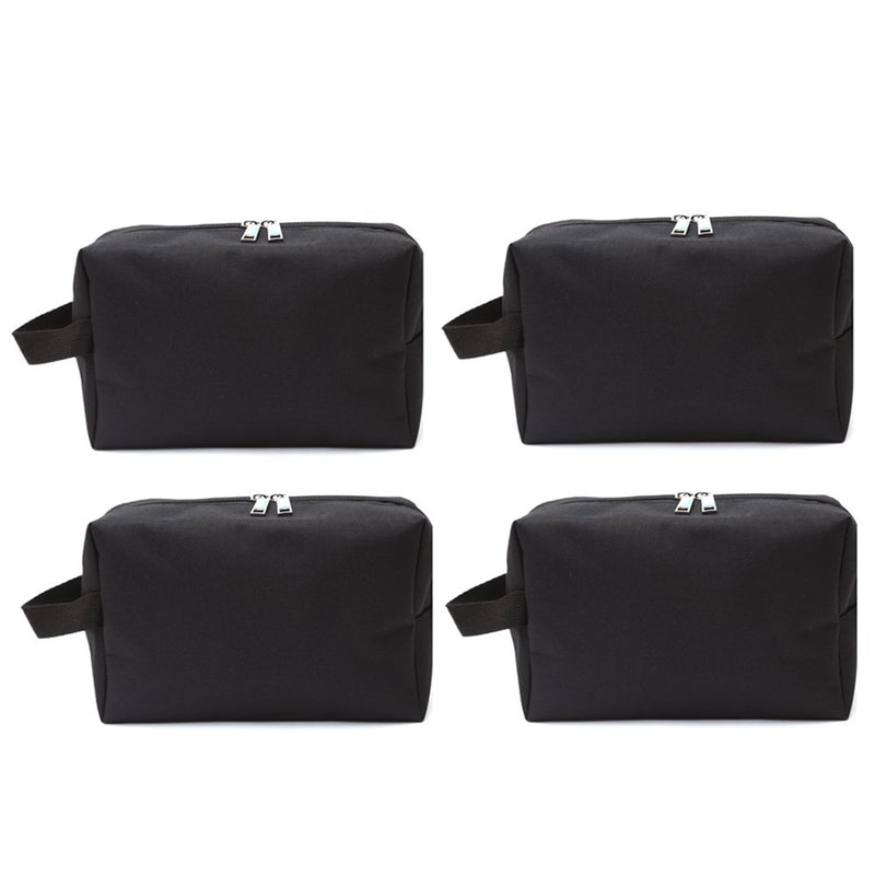 [Australia] - Augbunny 600D Portable Multi-Purpose Zipper Waterproof Travel Organizer Cosmetic Bag Make up Case Storage Bag Pouch 4-Pack Large Black 