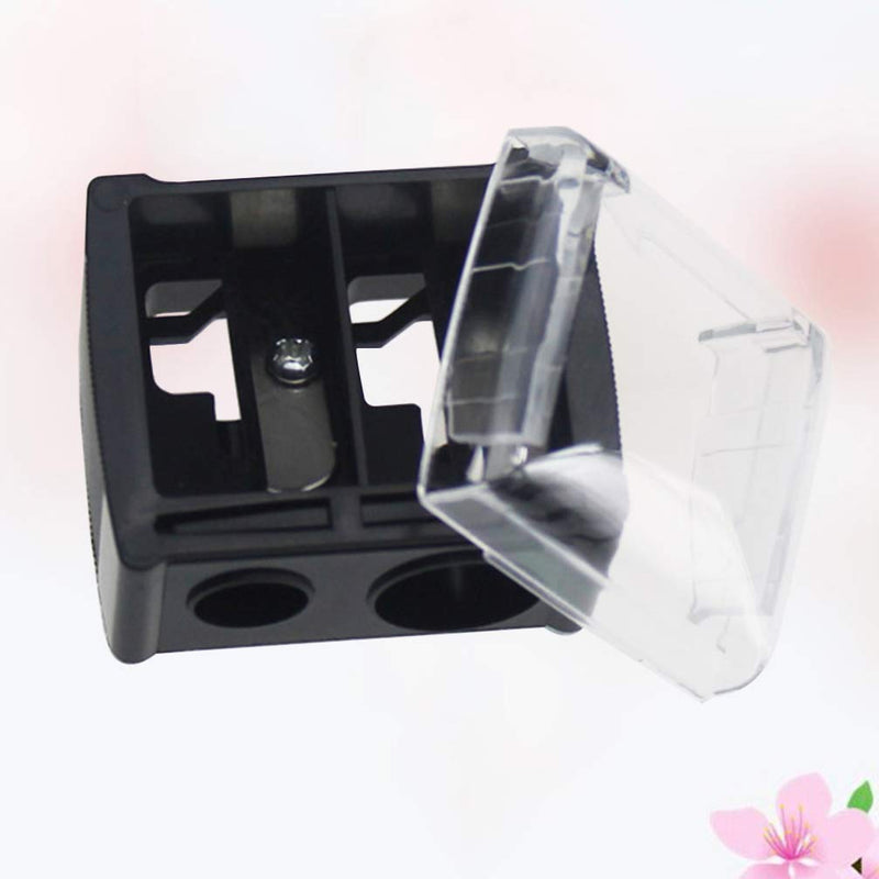 [Australia] - Minkissy Cosmetic Pencil Sharpener Double Hole Handheld Makeup Sharpener School Office Supplies for Eyebrow Lip Liner Eyeliner 