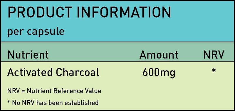 [Australia] - Pure Organic Activated Charcoal 600mg Capsules , Reduce Flatulence, Gas & Bloating-Detox | 90 Capsules 