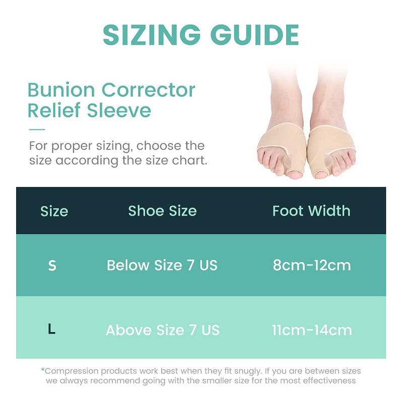 [Australia] - Bunion Corrector Bunion Pads - Hallux Valgus Treatment Bunion Socks Protector, Big Toe Straightener Pain Relief for Women & Men (Large) Large 