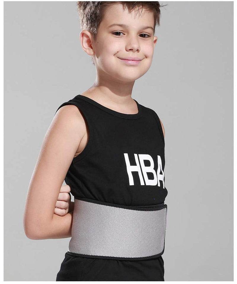 [Australia] - Kids Adjustable Waist Belt Brace Support Ballet Dance Protector Abdominal Band for Back (Grey) Grey 