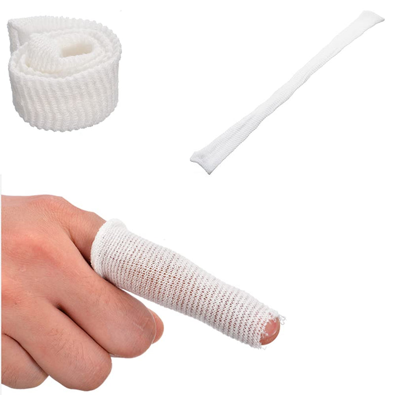 [Australia] - Finger Bandage Finger Bobs Cots 15x600mm Finger Tubular Bandage Finger Buddies Dressings for All Types of Finger Injury(White 20pcs) 