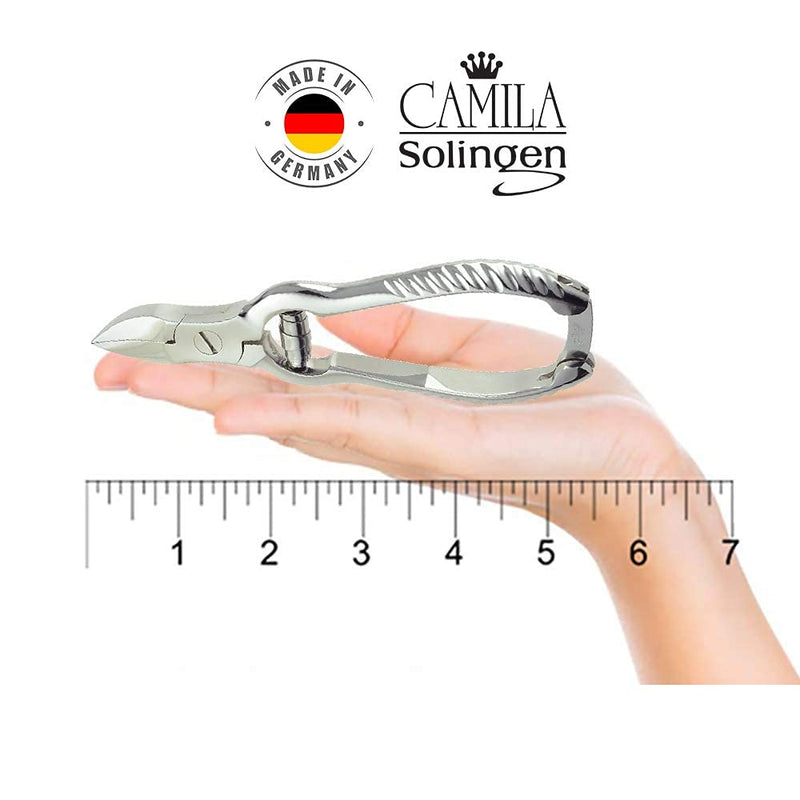 [Australia] - Camila Solingen CS13 Large Heavy Duty Toe Nail Clipper for Thick Toenails, Manicure & Pedicure, Double Barrel Spring. Super Sharp Trimmer Curved Stainless Steel 20mm Blade Made in Solingen, Germany 