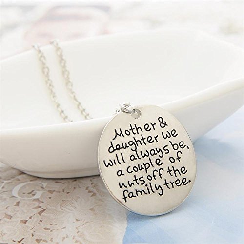 [Australia] - MagicW Gift for Mom Mom and Daughter We Will Always be Family Tree Pendant Necklace Love Mom Charm Necklace from Daughter 