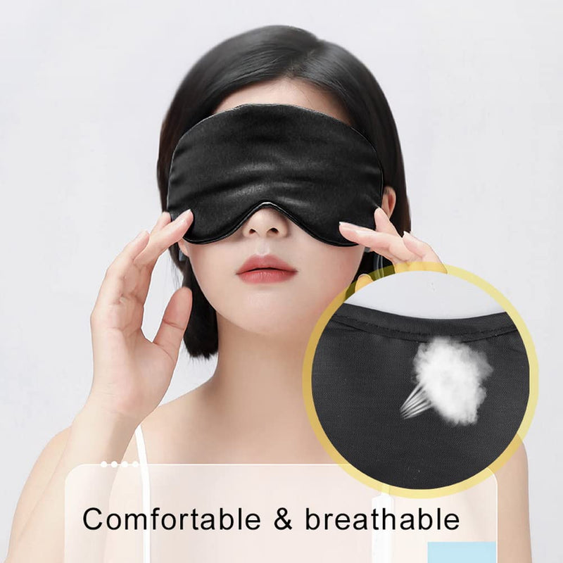 [Australia] - kuou 24 Pack Sleep Eye Mask Shade Cover, Soft Blindfold Travel Sleep Cover Comfortable Lightweight Eye Sleeping Mask for Travel, Sleeping, Lunch Break (Black) 