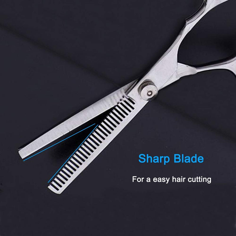 [Australia] - Hair Thinning Shears, Hair Cutting Scissors (6.7 Inches) with Fine Adjustable Tension Screw and 1 Piece Wipe Cloth Hair Thinning Shears 