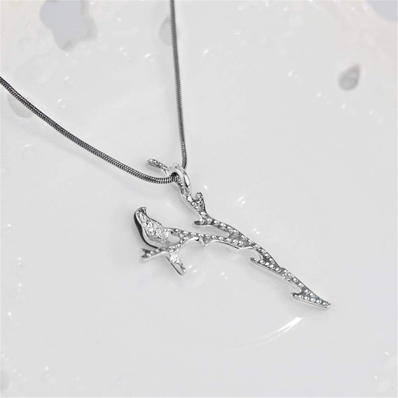 [Australia] - Cute Bird Pendant Choker Necklace Funny Dainty Black Bird Bar Animal Necklace Statement for Women Girls Fashion Jewelry 