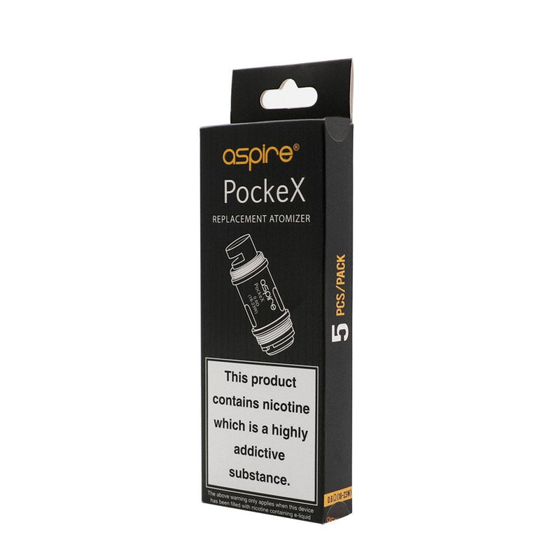 [Australia] - Aspire Pockex 0.6 Ohm Replacement Coils (Pack of 5) New White Package Box Works With Aspire Vape Pockex E Cigarettes Kits No Nicotine 