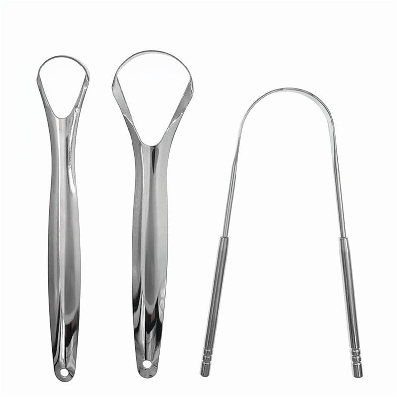 [Australia] - WANGCL Tongue Scraper 3 Pcs Professional Stainless Steel Tongue Cleaner Kit for Tongue Cleaning Optimal Oral Hygiene (Sliver) 