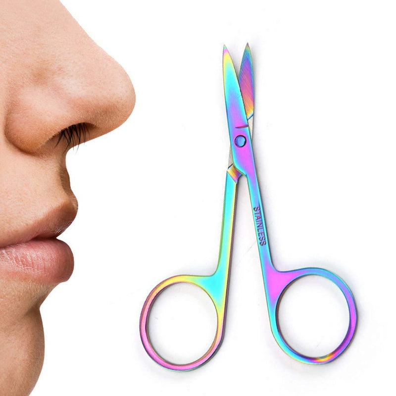 [Australia] - Eyebrow Scissors Cuticle Scissors,Stainless Steel Manicure Scissors for Nails, Multi-Purpose Small Curved Scissors Grooming Tools for Nose Beard Mustache Facial Hair( 3 pcs ) 