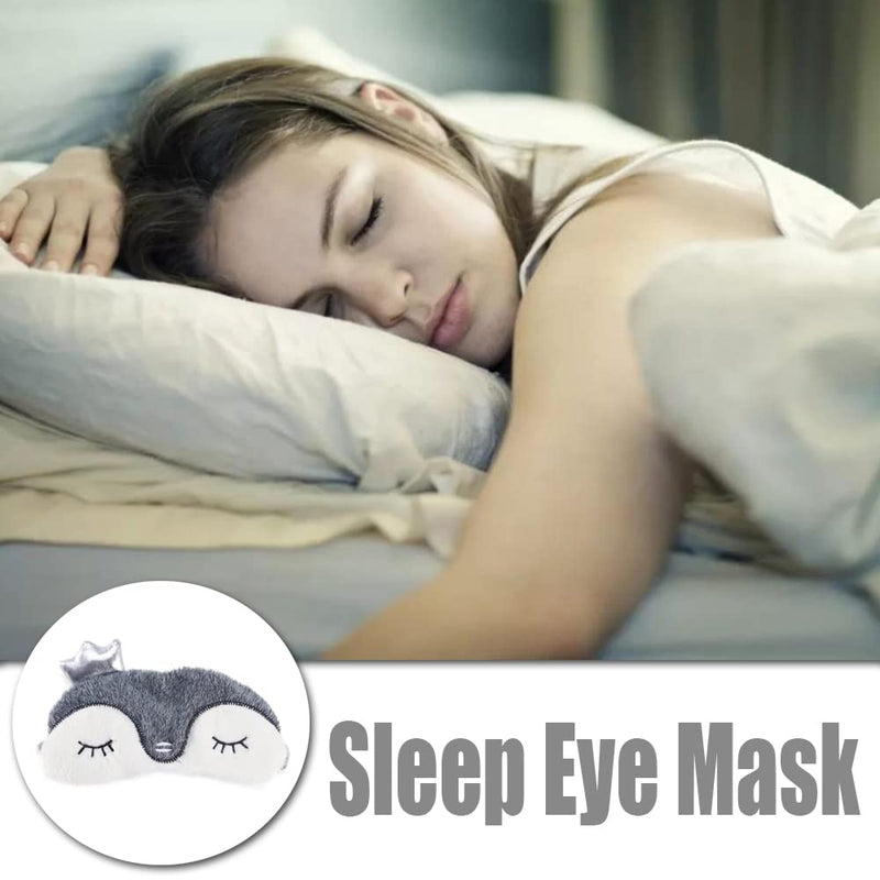 [Australia] - Cartoon Satin Eye Mask Penguin Style Sleeping Mask Blackout Sleep Mask for Travel, Sleeping, Shift Work, Lunch Break 