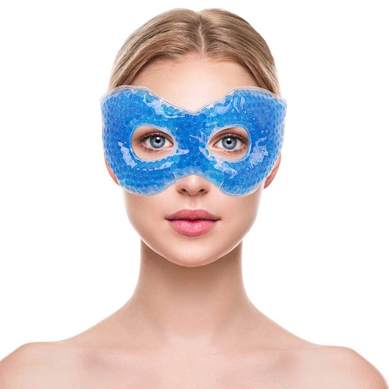 [Australia] - NEWGO Cooling Eye Mask for Puffy Eyes, Hot Cold Therapy Gel Eye Mask with Lemon Scent, Relief for Swollen Eyes, Dark Circles, Stress, Migraine, Headaches, Sinus Pain - Blue 