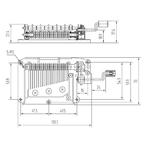 [Australia] - Wingostore 30 Notes Hand Crank Music Box Movement with Copper Gear DIY Make Your Music Tool Kit (30 notes Copper Gear movement) 