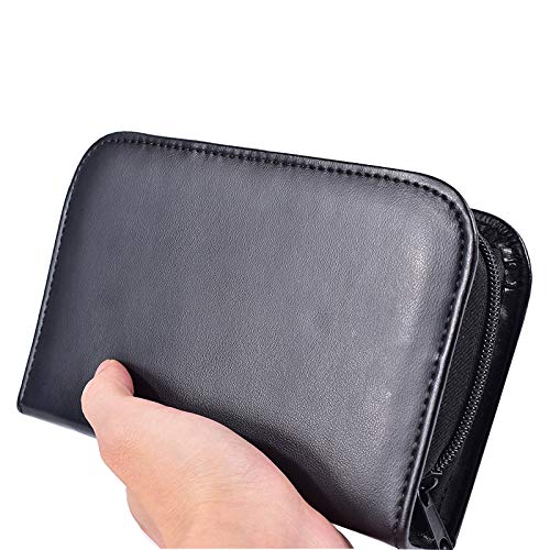 [Australia] - Hooshion PU Leather Glucose Meter Storage Bag, Travel Case Organizer Pouch for Blood Glucose Meter and Accessories, Diabetic Supplies Travel Case 
