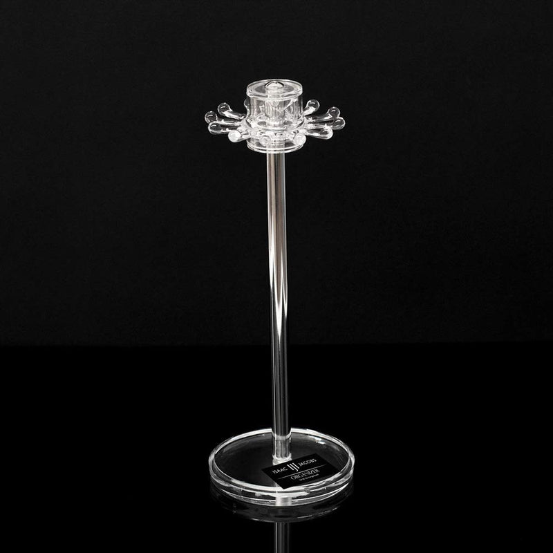 [Australia] - Isaac Jacobs Clear Acrylic Necklace Holder (12 Rotating Hooks) – Hanging Chain Organizer, Sleek & Sturdy Stand for Jewelry – Storage Solution- Bedroom- Bathroom - Countertop - Nightstand 12 Hooks Rotating 
