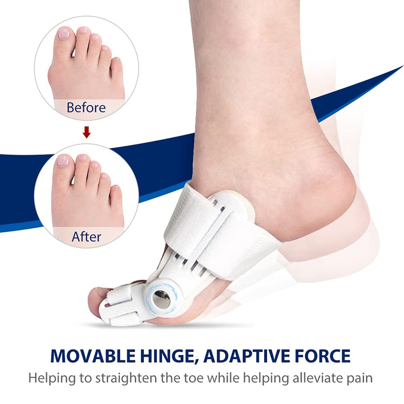 [Australia] - JLK-ZHOU Bunion Corrector, Bunion Splints and Bunion Relief for Hallux Valgus, Hammer Big Toe Joint Straightener, Adjustable Bunion Splint Protector Sleeves Kit For Women and Men,3 pcs(By Day and Night) 