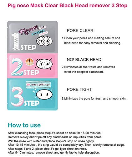 [Australia] - SoltreeBundle (10 Set) Pig Nose Clear Blackhead 3-Step Kit Korea Skincare with SoltreeBundle Oil blotting Paper 50pcs 