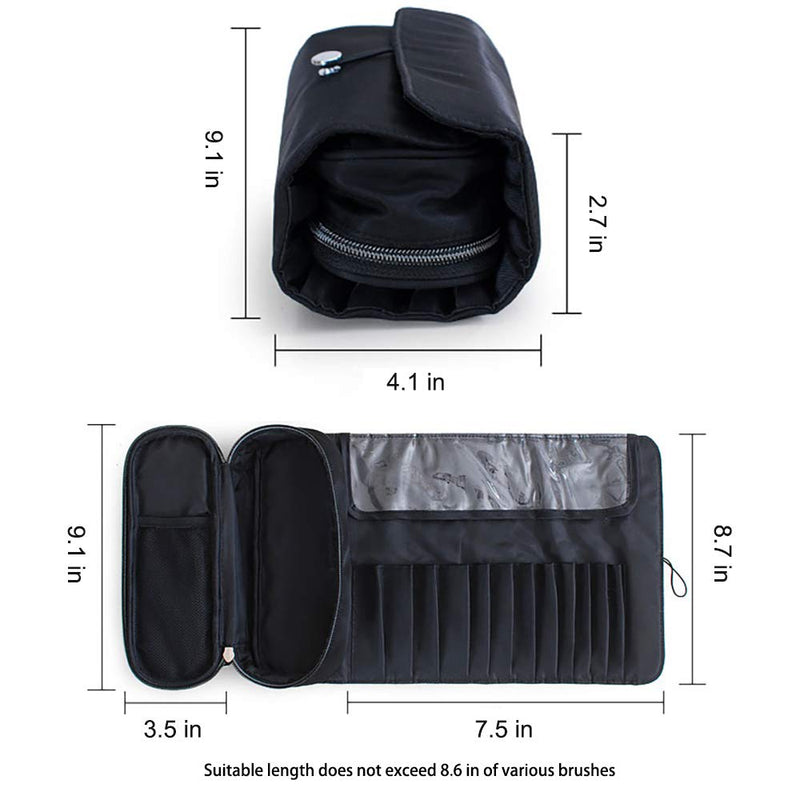 [Australia] - Portable Makeup Brush Storage Bag, Cosmetic Travel Storage Bag, Multi-Function Makeup Brush Protection Bag, Folding Tool Bag 