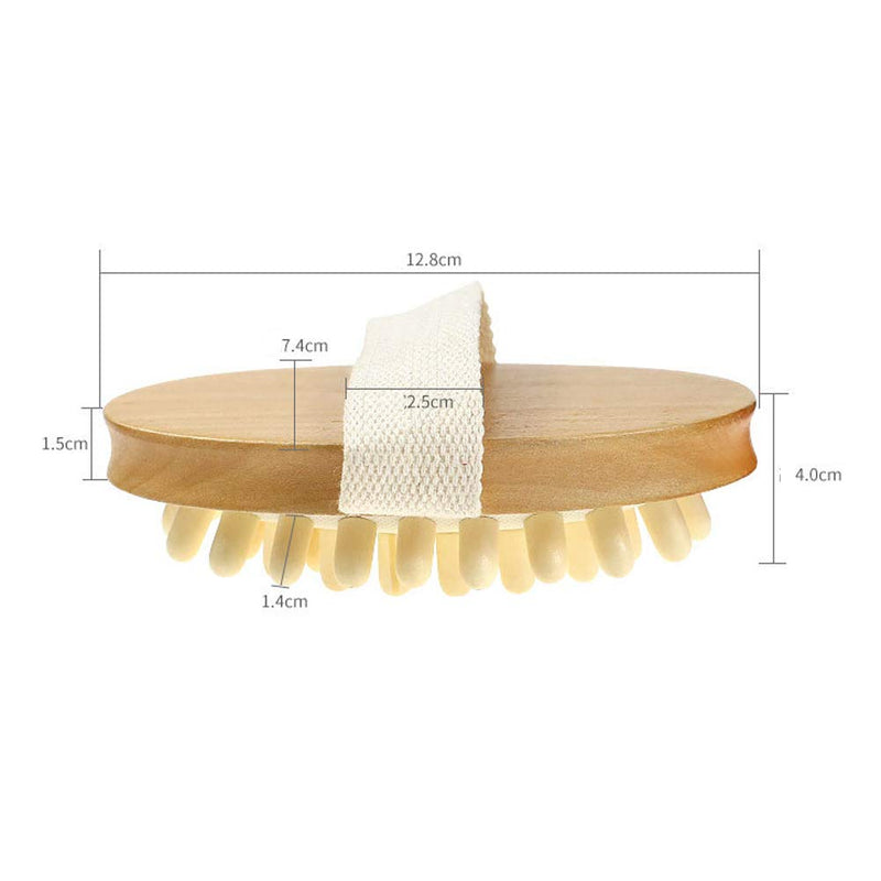 [Australia] - Body Brush, Body Massage Brush, Back Scrubber Exfoliate Massage Improve Blood Circulation, Natural Wood Massager for Body Scrubber Hair Scalp Spa Bath Massage 