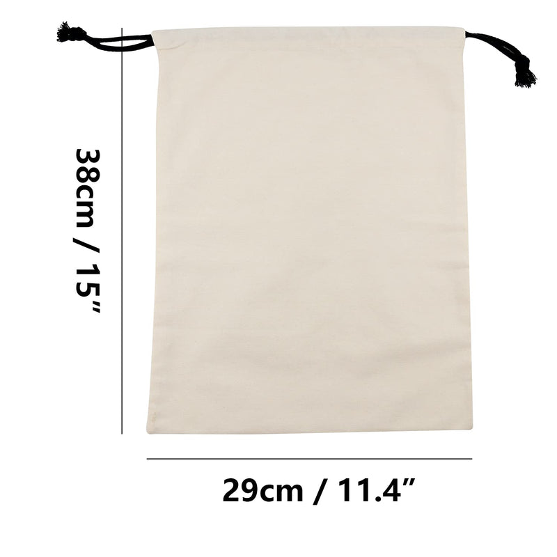 [Australia] - Set of 6 Cotton Travel Portable Shoes Storage Bags Organizer with Drawstring 6PCS S Size 15 x 11.5 inches (38 x 29cm) 