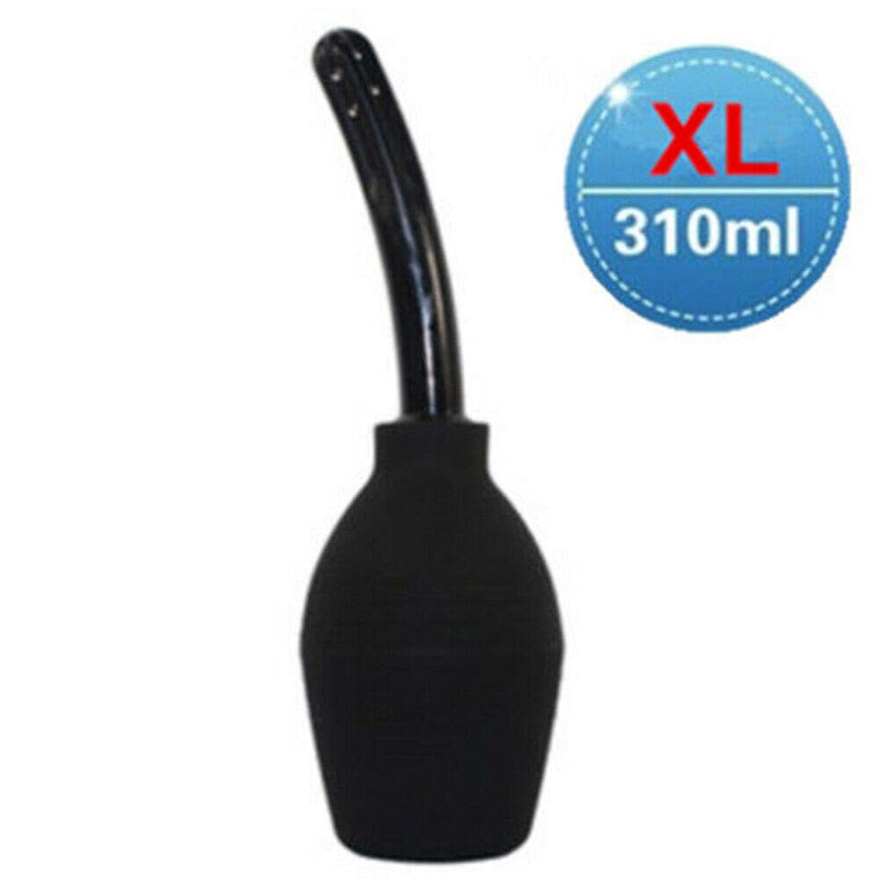 [Australia] - JIAHAO Anal Douche Enema Bulb Vaginal Douche Enema Cleaner for Women’s or Man’s Health (Black) Black 