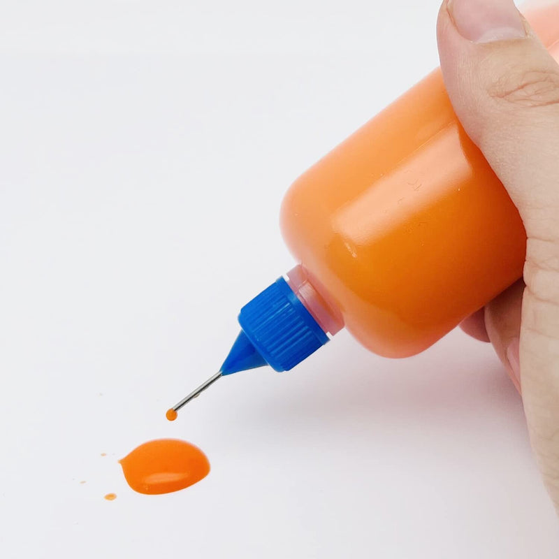 [Australia] - 5 Pcs Precision Tip Applicator Bottles, MYYZMY 4 Ounce Translucent Glue Bottles, with 2 Mini Funnel, 5 Color Lid 