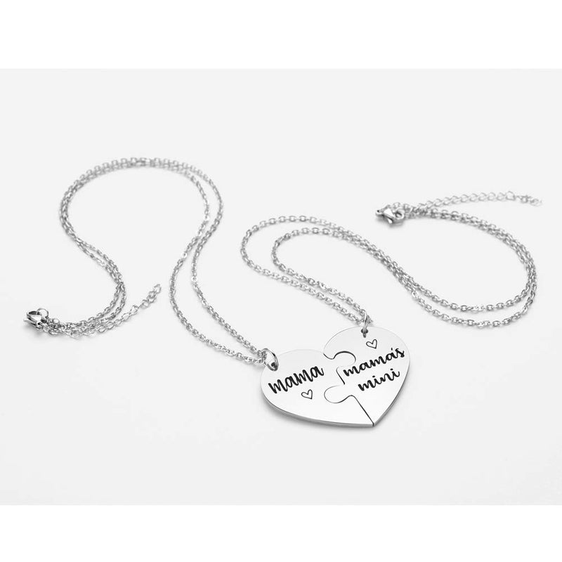 [Australia] - JOFUKIN Mother Daughter Necklace 2 Pieces Set Mom Gifts from Daughter Matching Heart Necklaces for Women Gifts for Mom 