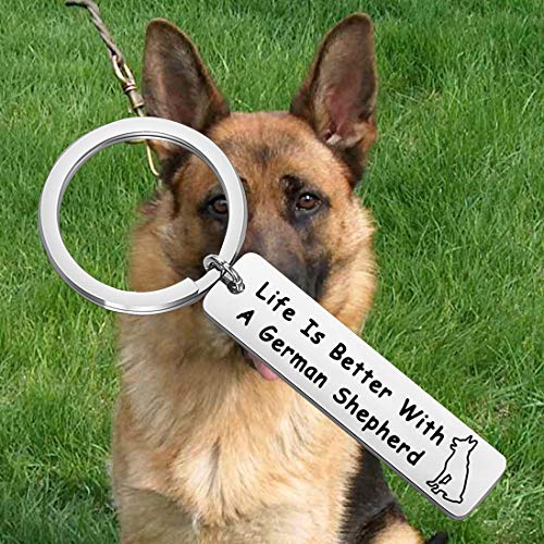 [Australia] - FEELMEM Dog Lover Gifts Life is Better with A French Bulldog/German Shepherd/Pitbull/Dachshund/Beagle Keychain Gift for Dog Mom Dog Dad Dog Owner Gifts 