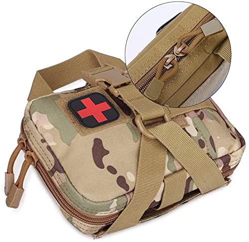 [Australia] - First Aid Kit Car Survival Kit for Outdoor Travel Medical Multipurpose Waist Bag Military Accessories (Camouflage) Camo 