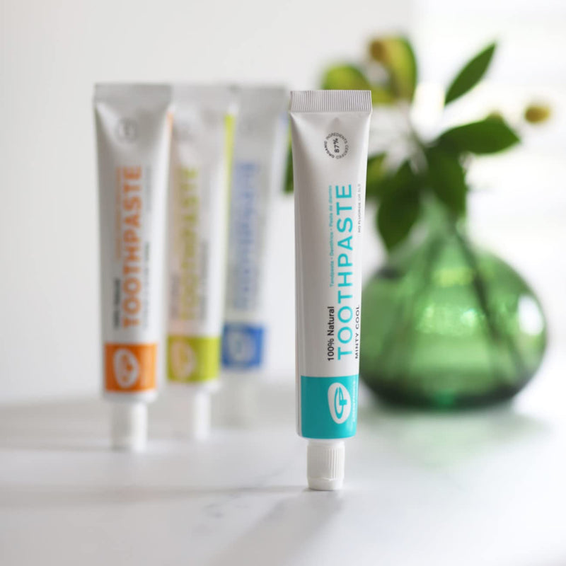 [Australia] - Green People Minty Cool Toothpaste 50ml | 100% Natural Mint Toothpaste for Adults | Certified Organic Dental Care | Fluoride free & SLS free | Toothpaste for Sensitive Gums | Vegan & Cruelty Free 