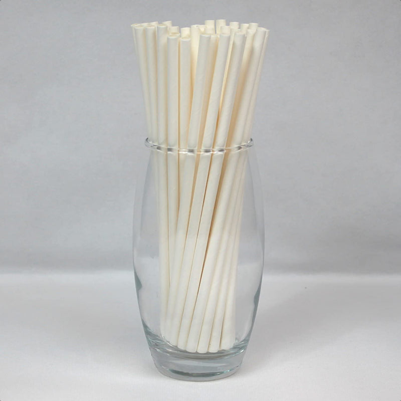 [Australia] - White Paper Straws (6mm x 200mm) - Pack Size 500 - Made in Britain - Biodegradable/Eco-Friendly/Highly Durable/Food Safe/Suitable for All Occasions 