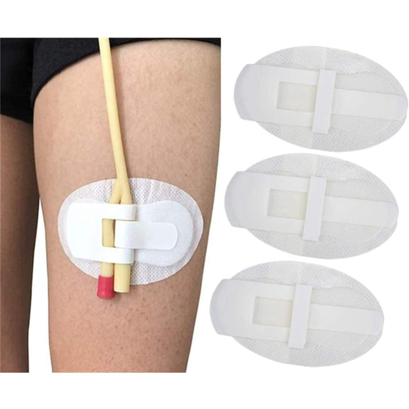 [Australia] - Healifty Catheter Stabilization Device Legband Holder Sticker Urinary Tube Holder Universal Fixing Bands Catheter Tube Holder White 10Pcs 