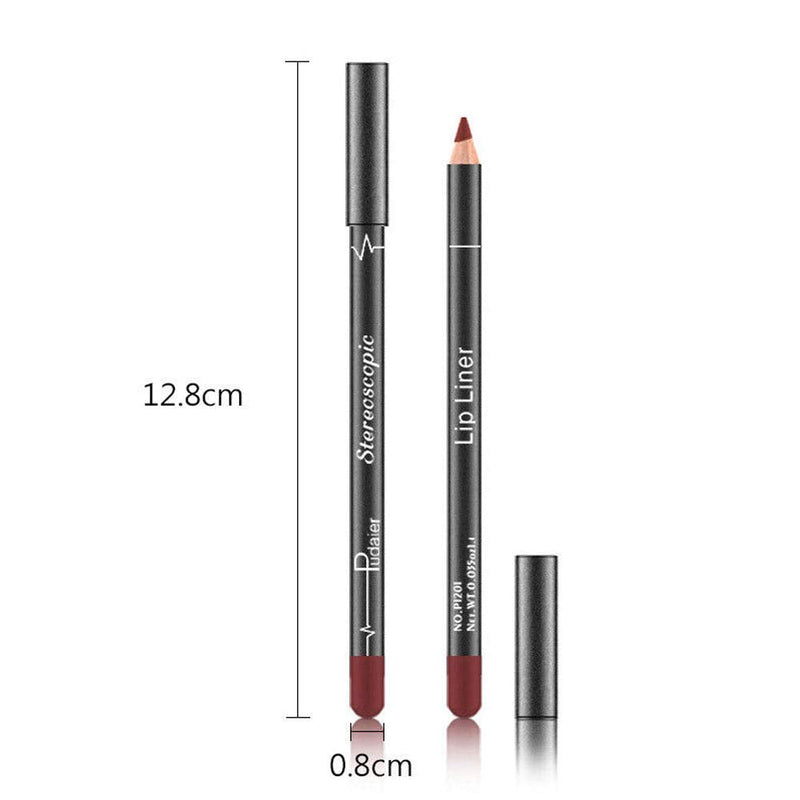 [Australia] - TEEROVA 12 Colors Lip Liner Pencil Matte Mist Waterproof Long Lasting Lipstick Lip Liner Set 