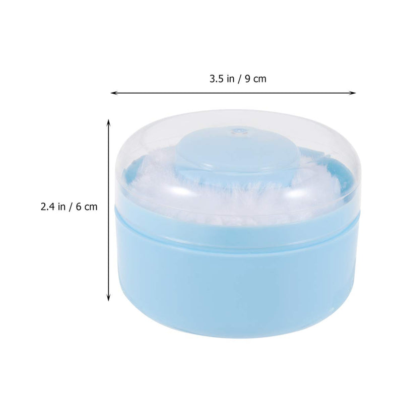 [Australia] - Minkissy 2pcs Powder Puff for Body Power Fluffy Cosmetic Powder Puff Velour Powder Puff with Container Case for Talcum Powder and Loose Powder 