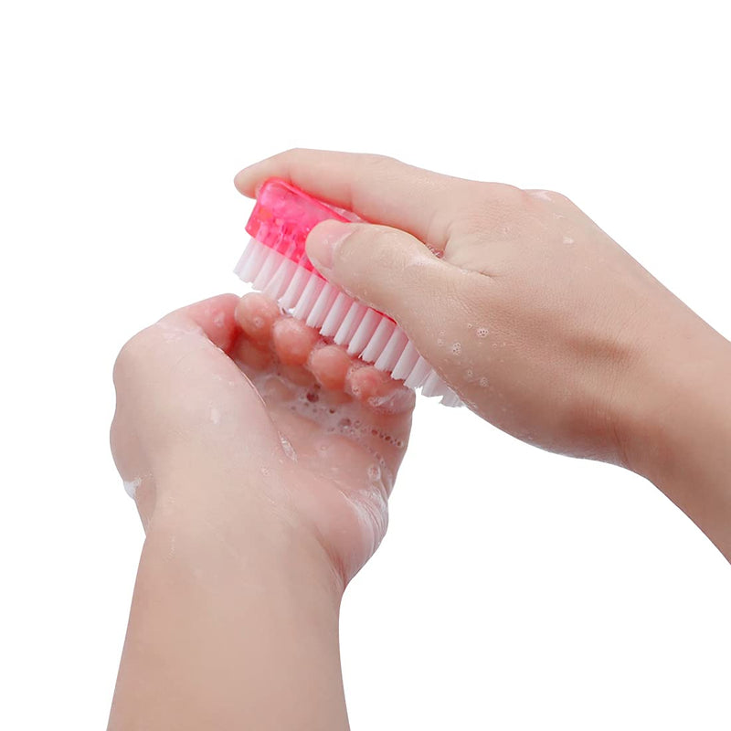 [Australia] - Cleaning Nail Brush Fingernail Scrub Brush Two Sided Hand Scrubbing Brushes Soft Stiff Bristles Nails Toes Scrubber For Men Women Kids,4 Pcs 