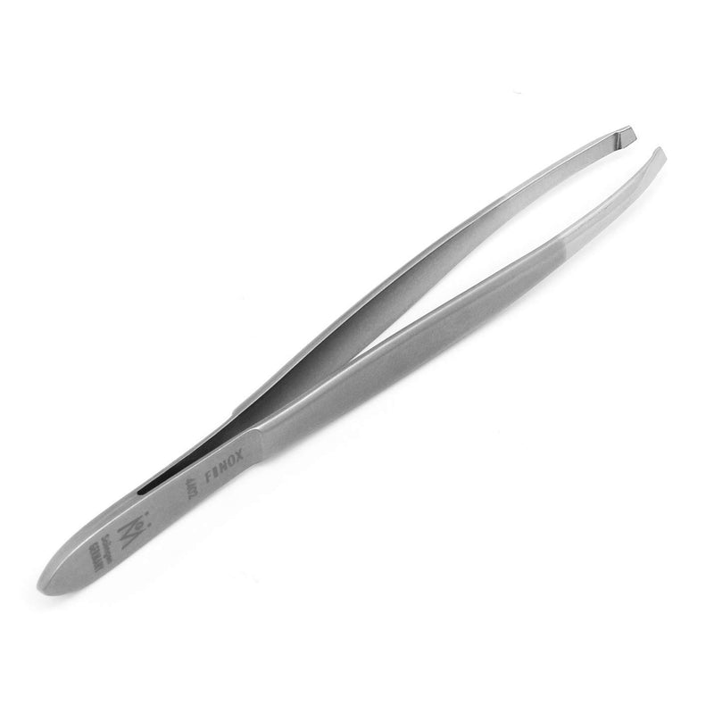 [Australia] - GERMANIKURE Professional Precision Slanted Tweezers - FINOX Stainless Steel in Leather Case - Ethically made in Solingen Germany - 4402 