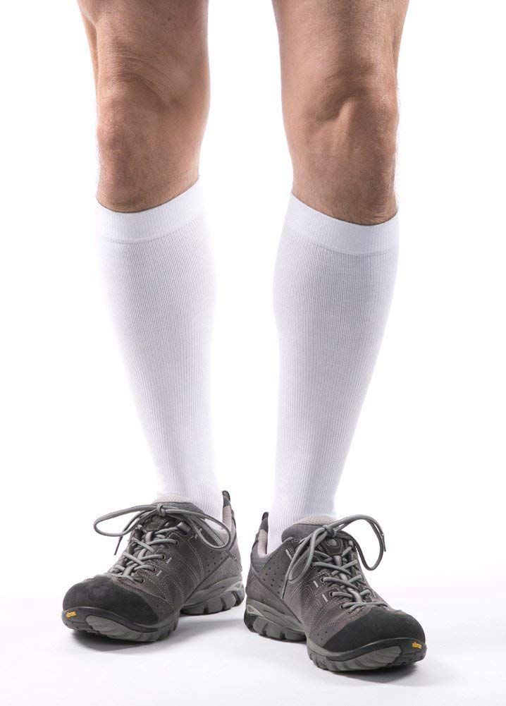 [Australia] - Allegro Unisex 15-20 mmHg Essential 107 Cotton Compression Support Sock, Comfortable Support Garments White X-Large 