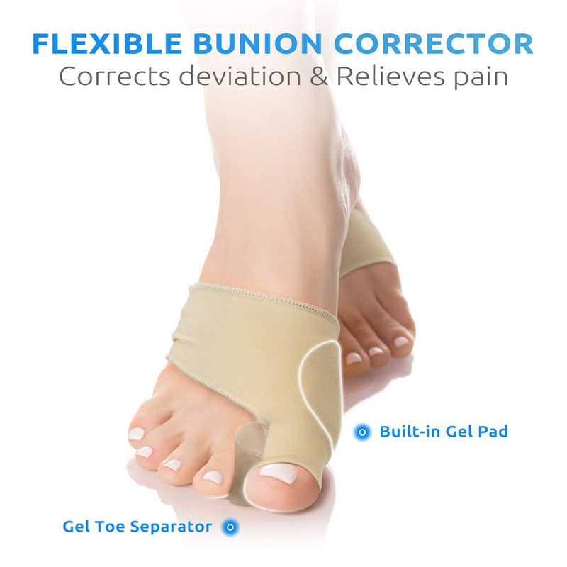 [Australia] - Doeplex Bunion Corrector and Bunion Relief 7 Pieces Kit, Big Toe Straightener for Women and Men Adjustable Bunion Splint, Treat & Prevent Hallux Valgus, Large fits Men US7-12/Women US8-9 Men 7-12/Women 8-9 