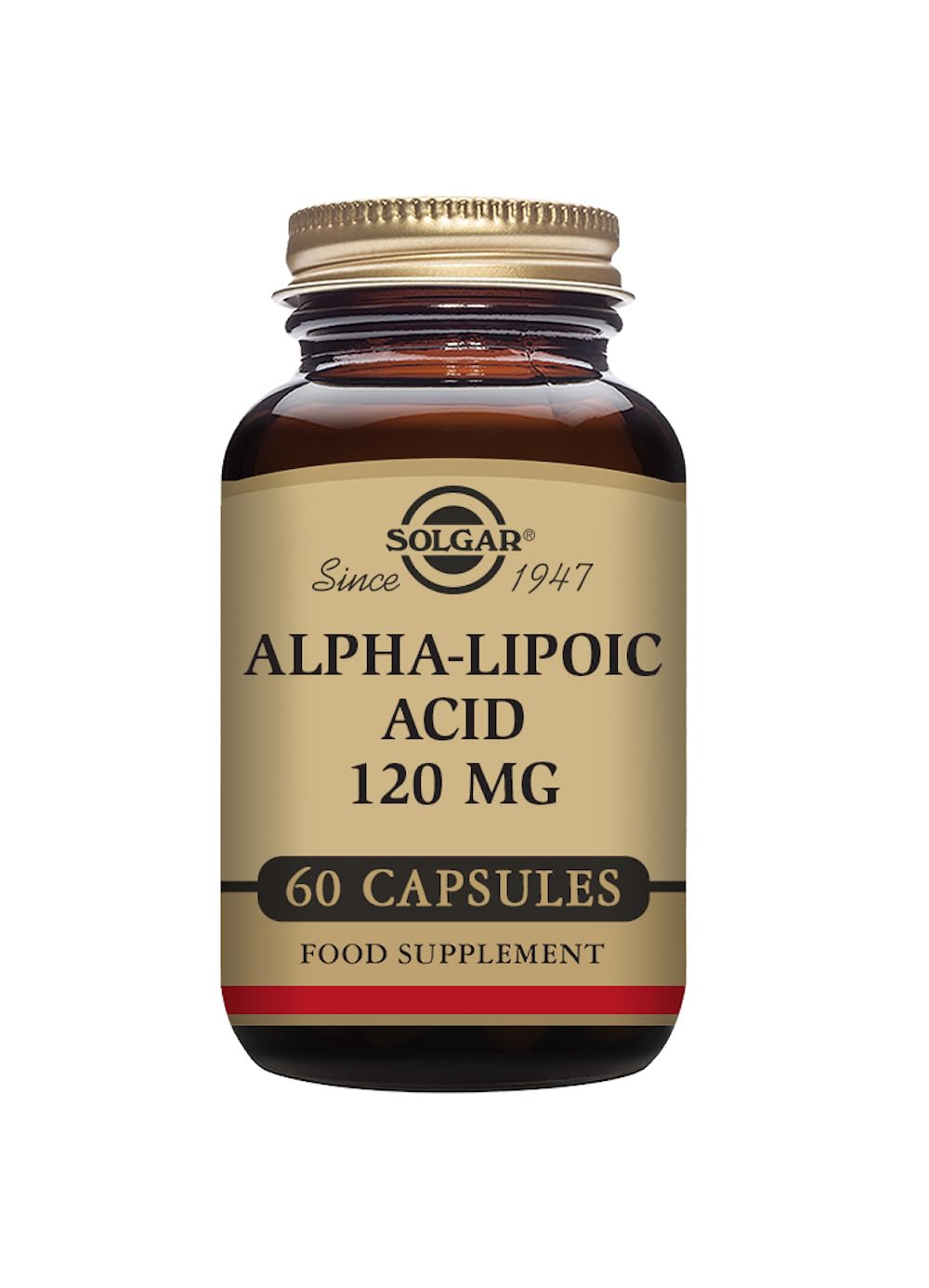 [Australia] - Solgar Alpha-Lipoic Acid 120 mg Vegetable Capsules - Fatty Acid Health Supplement - Free From Sugar, Salt & Starch - Vegan, Vegetarian, Kosher, Halal - Pack of 60 