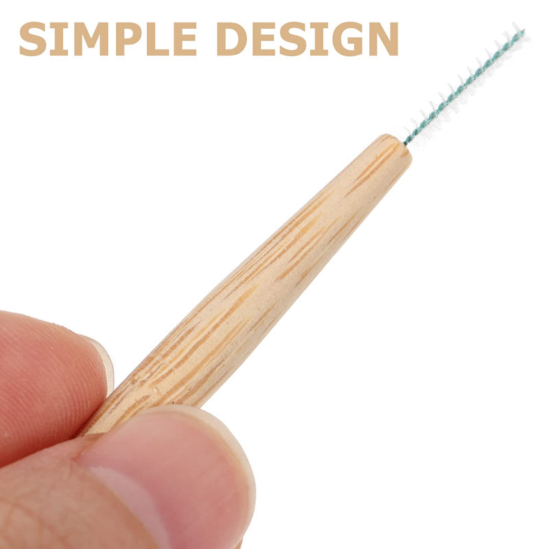 [Australia] - Healifty 30pcs Biodegradable Bamboo Handle Interdental Brushes Between Teeth Cleaner Toothpick 