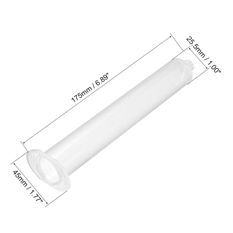 [Australia] - uxcell Air Distribution 55CC/55ML Clear Adhesive Syringes Tube Sleeve with Piston for Industrial, 5 Pcs 