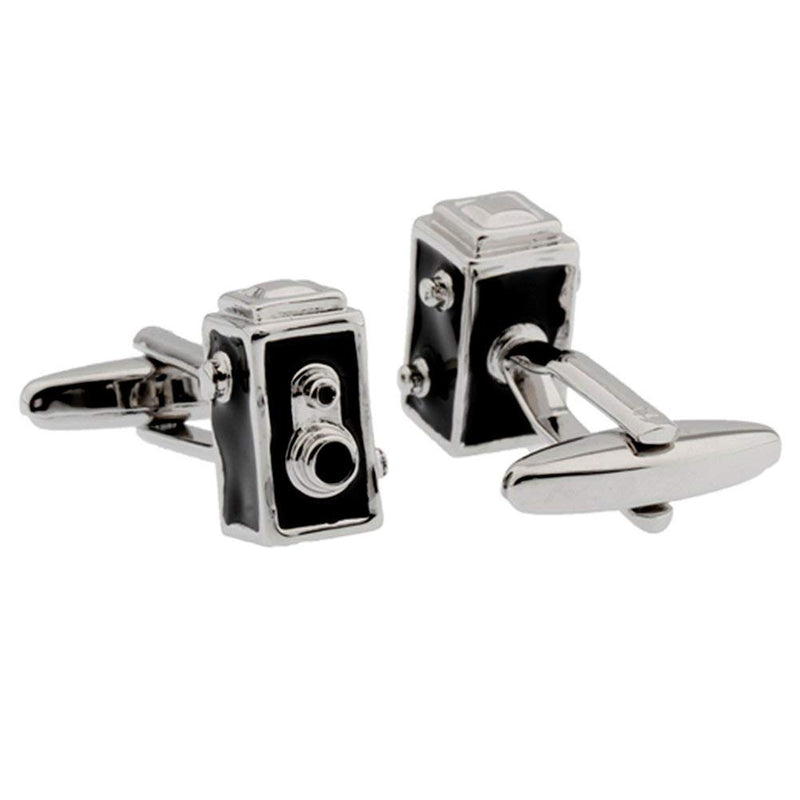 [Australia] - 3D Vintage 2 Holes Box Camera Cuff Links Film Photography Cufflinks 